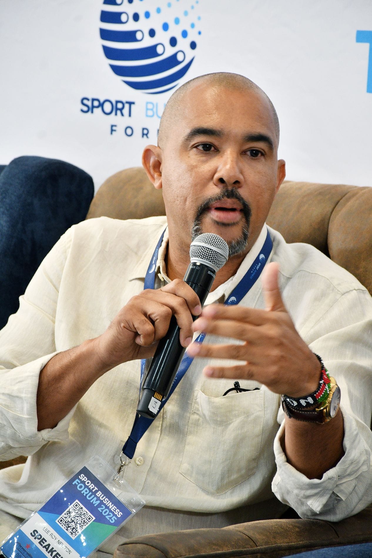 A speaker addresses delegates at Sport Business Forum 2025